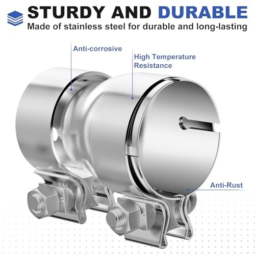 Stainless Steel Exhaust Adapter 2.0” to 2.5”, 2.0” ID to 2.5” ID 2" - 2.5"