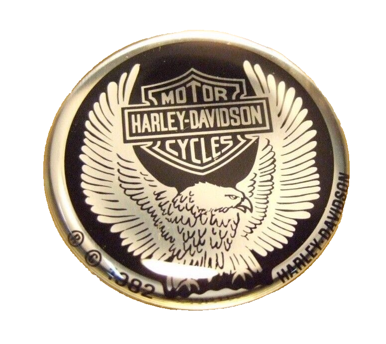 Emblem 1-3/8" Great for a Belt Buckle with Adhesive back Fits Harley Davidson