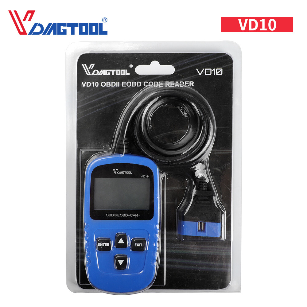 VDIAGTOOL VD10 OBD2 Scanner Car Diagnostic Tool Scanner Read/ Erase Code I/M