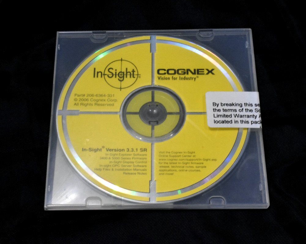 Cognex 206-6364-331 In-Sight Explorer Software Version 3.31 SR