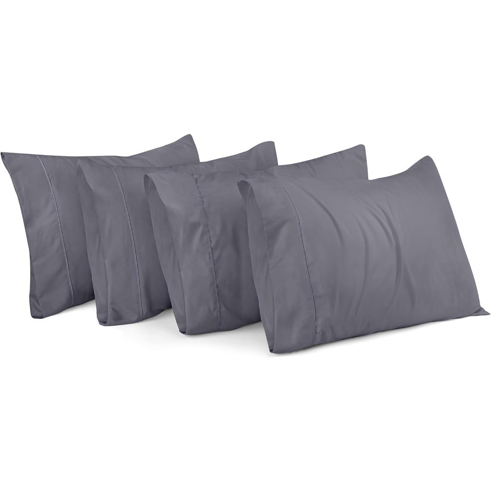 Queen Size Pillow Cases 4 Pack Envelope Closure Soft Brushed Microfiber Pillow