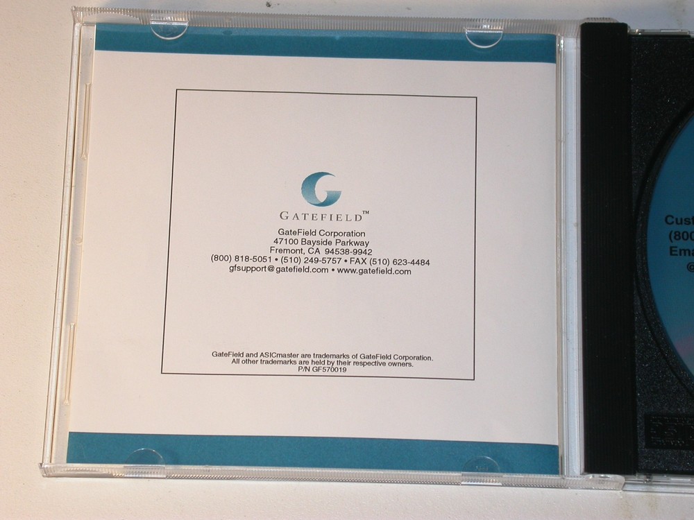 Gatefield ASICmaster 3.0 ASIC Design Software Computer Program