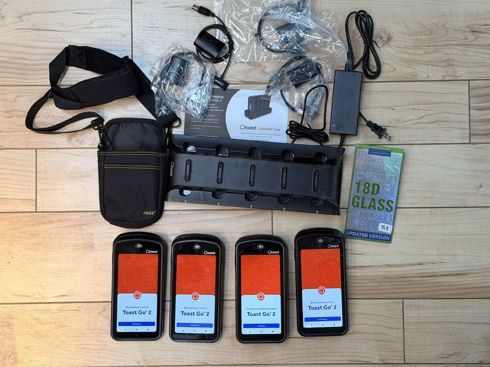Toast Go 2 Handheld POS Bundle with 5 device Docking Station