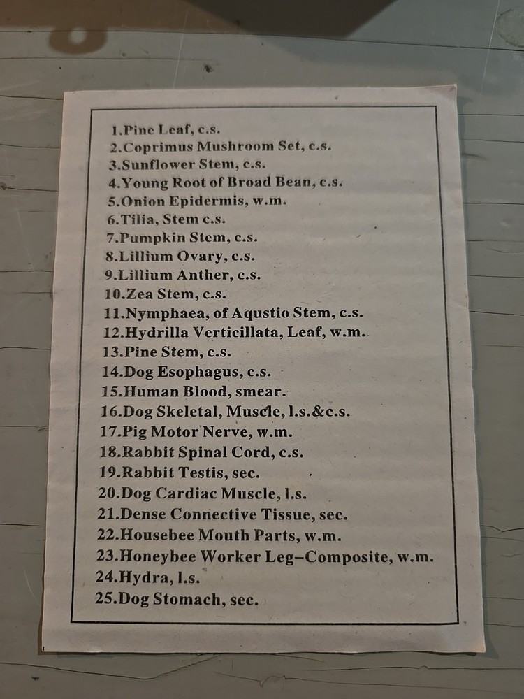 Kit of 25 AMSCOPE Prepared Microscope Slide Set for Basic Biological Science