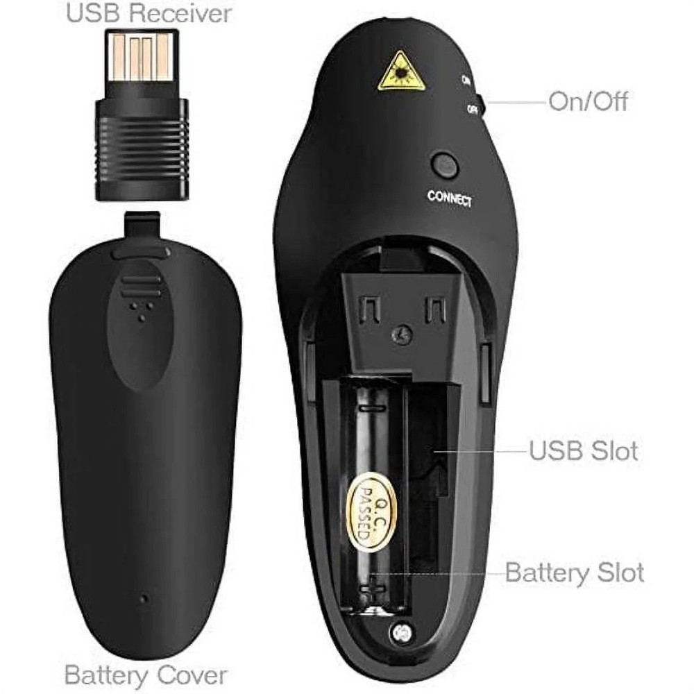 Power pointer RF 2.4GHz USB Control Wireless Presenter Remote