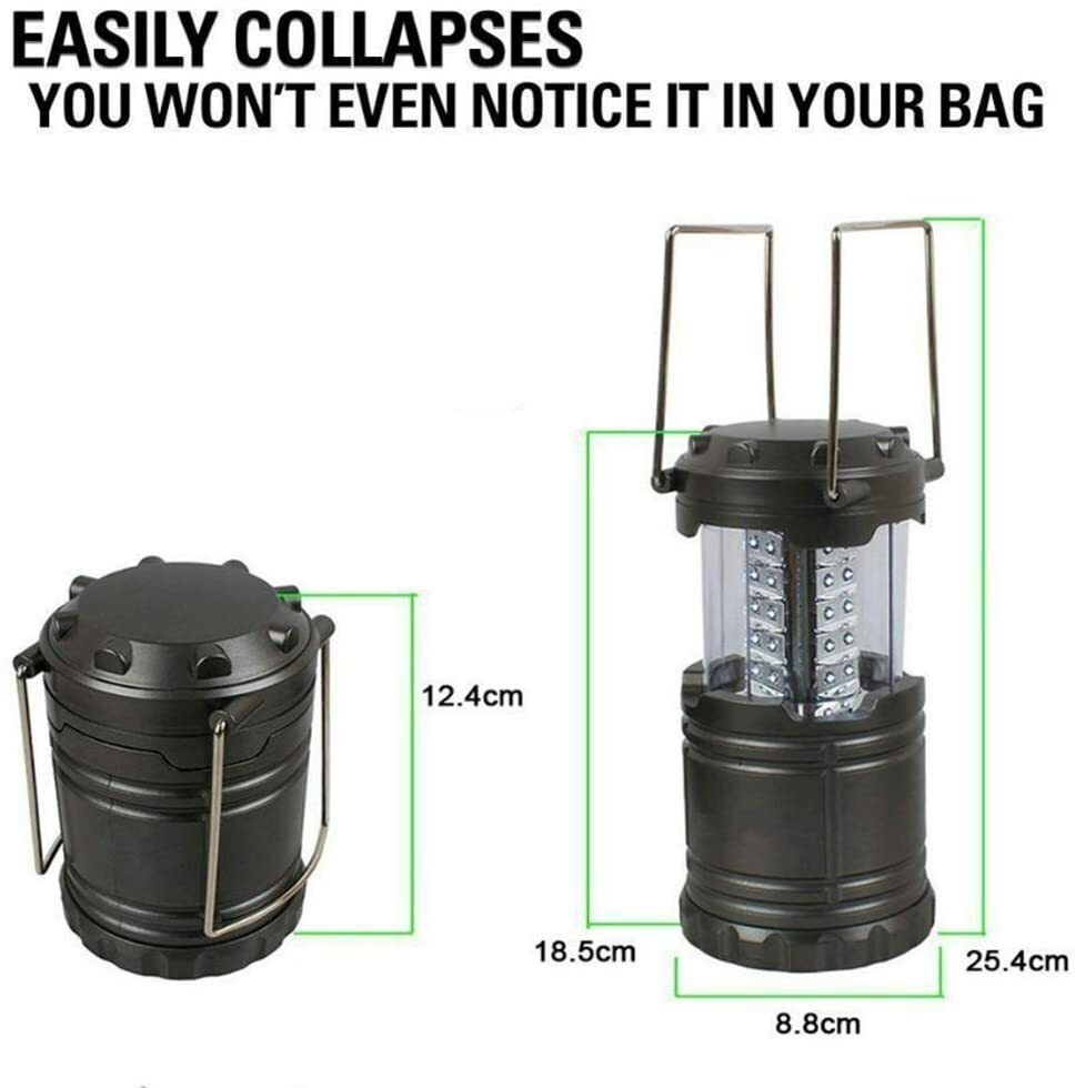 LED Camping Lantern,Ultra Bright Portable Collapsible Water-proof Light (2-Pack)
