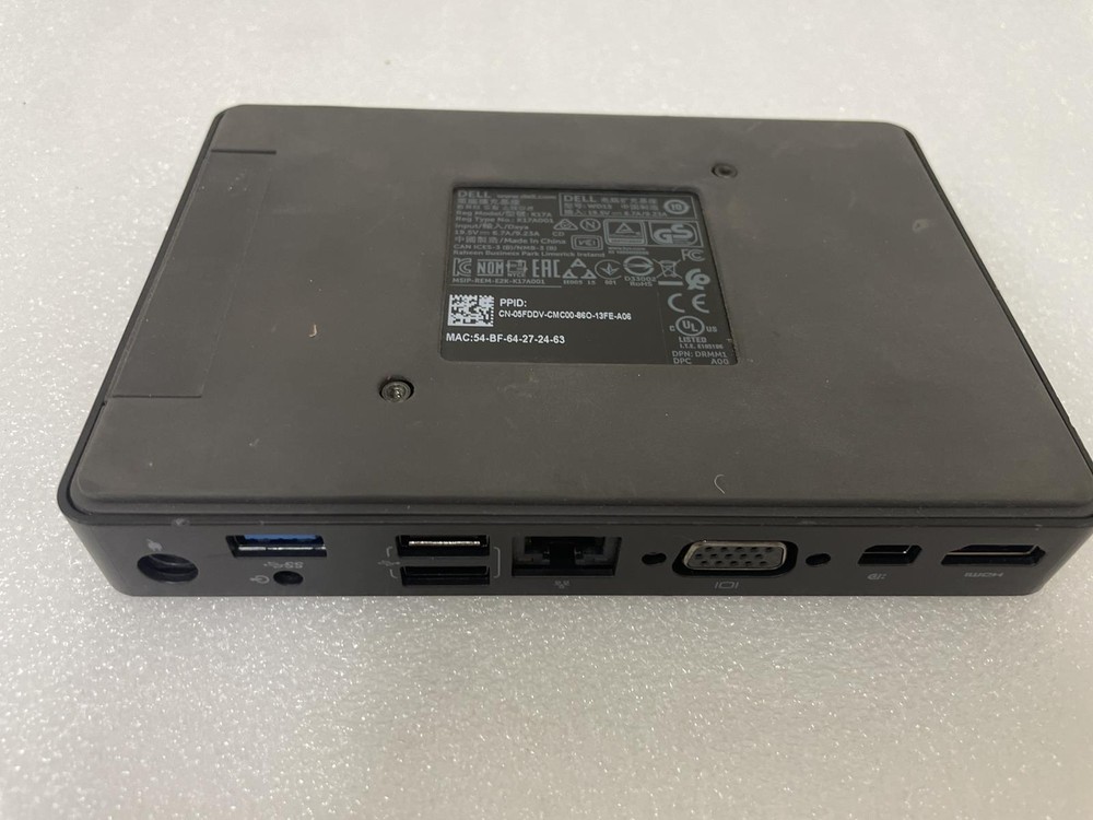 DELL WD15 DOCKING STATION, NO CABLES
