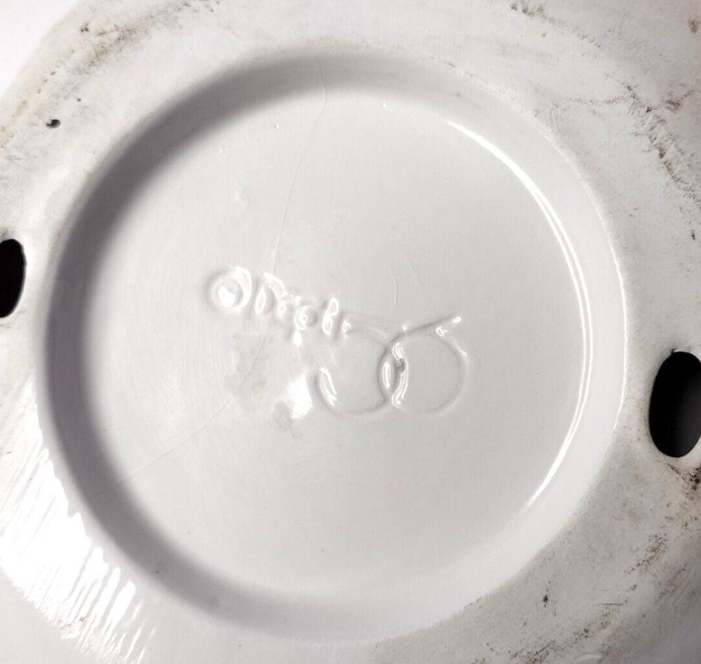 Bunny Rabbits Plate Dept 56 Easter Decor Shallow Dish White Ceramic 7.5 inch