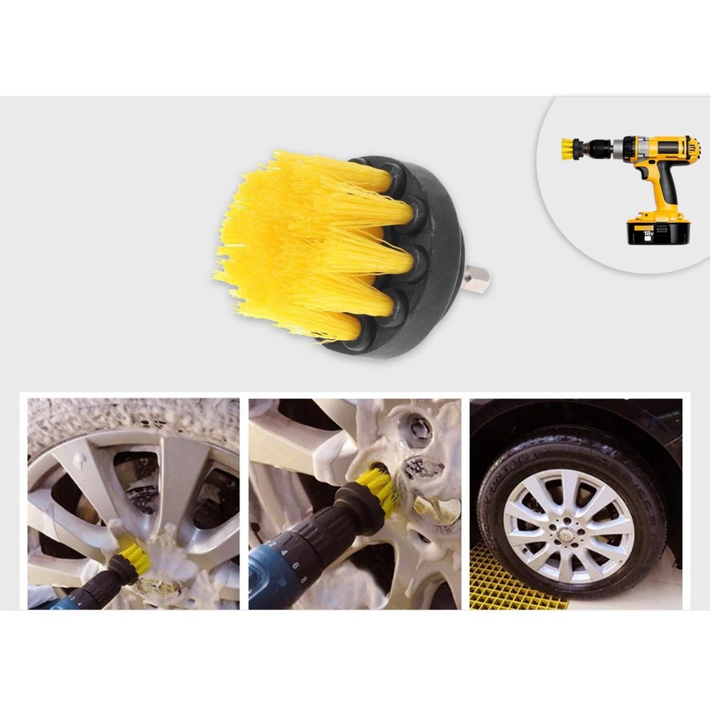 Universal Durable 3PCS Tile Grout Power Scrubber Cleaning Drill Brush