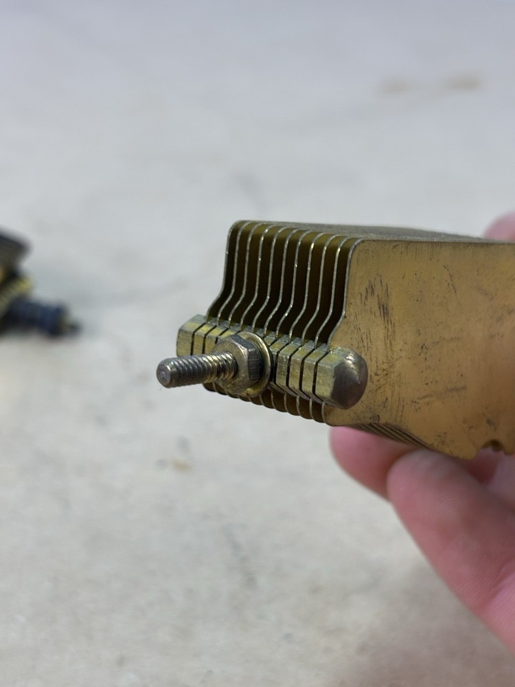 Vintage Pilot Compact Air Variable Capacitor Stator Plates and Plastic Logo Part