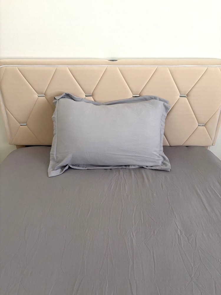 Soft and Smooth Elephant Gray Polyester Pillowcase 2pc Sweat-Absorbent