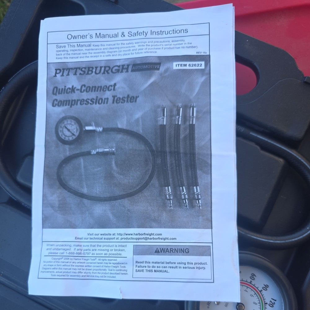 Pittsburgh Automotive Quick-connect Compression Tester
