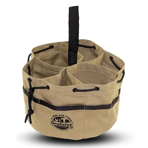 18 Pockets Grab Bag Rip-stop Canvas Drawstring Closure, Small Part Khaki