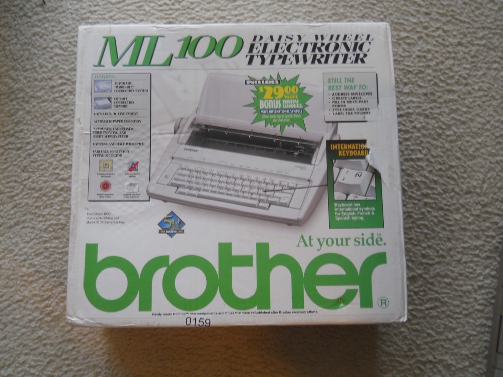 brother ml 100 standard typewriter