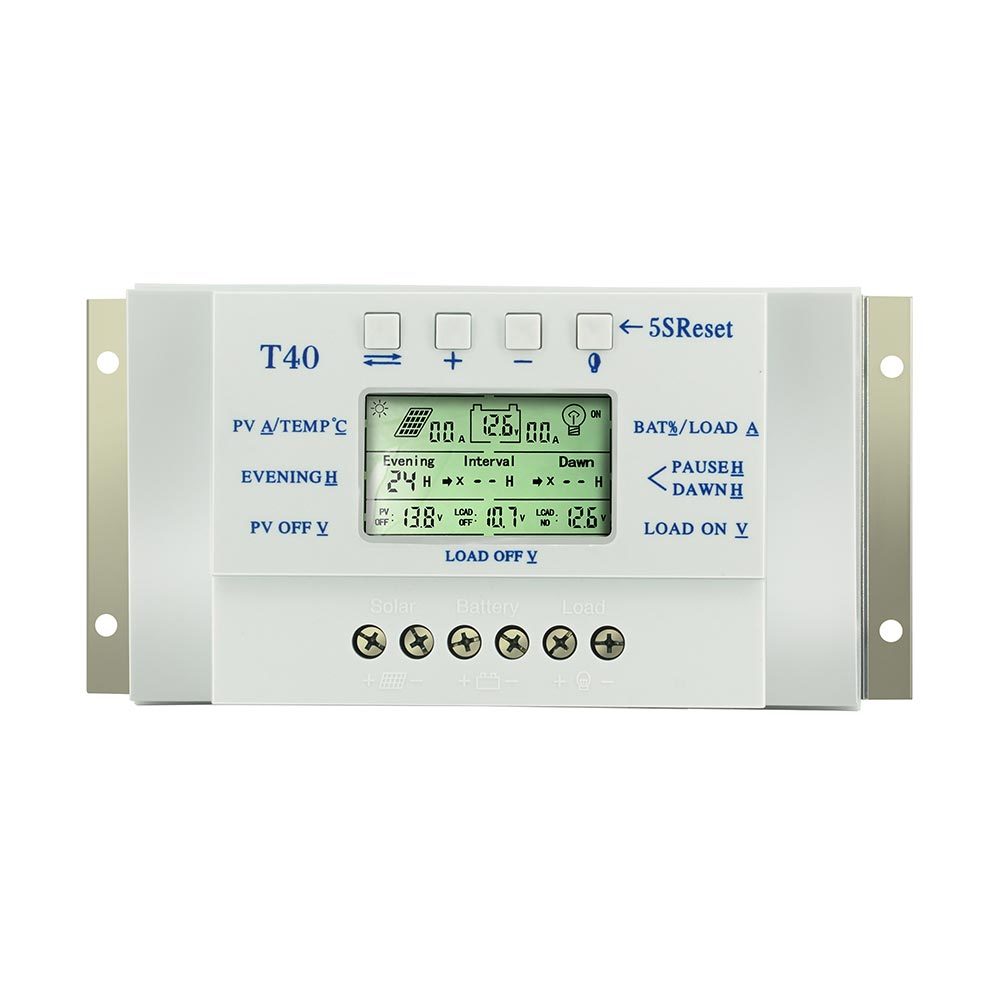 20A 30A 40A MPPT Solar Charge Controller 12V/24V Auto 3 Timer LCD Display USB U2