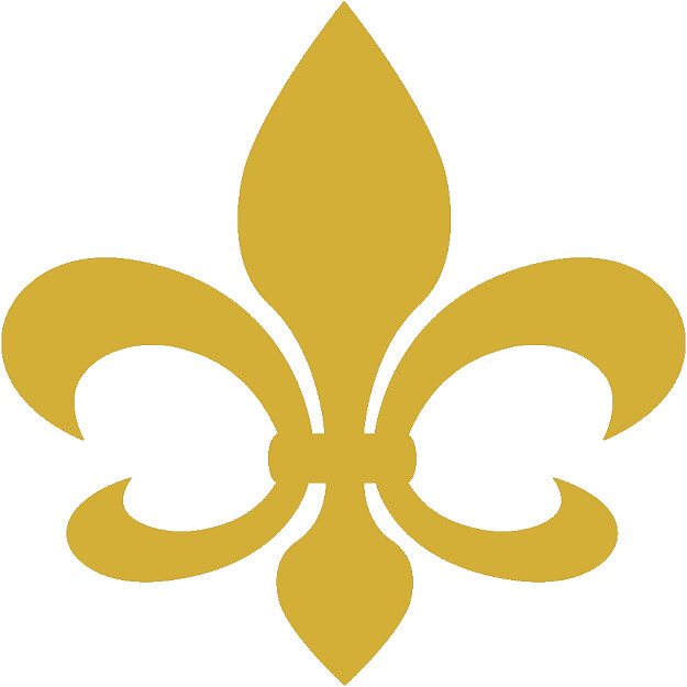 30 Custom Gold Fleur De Lis Personalized Address Labels