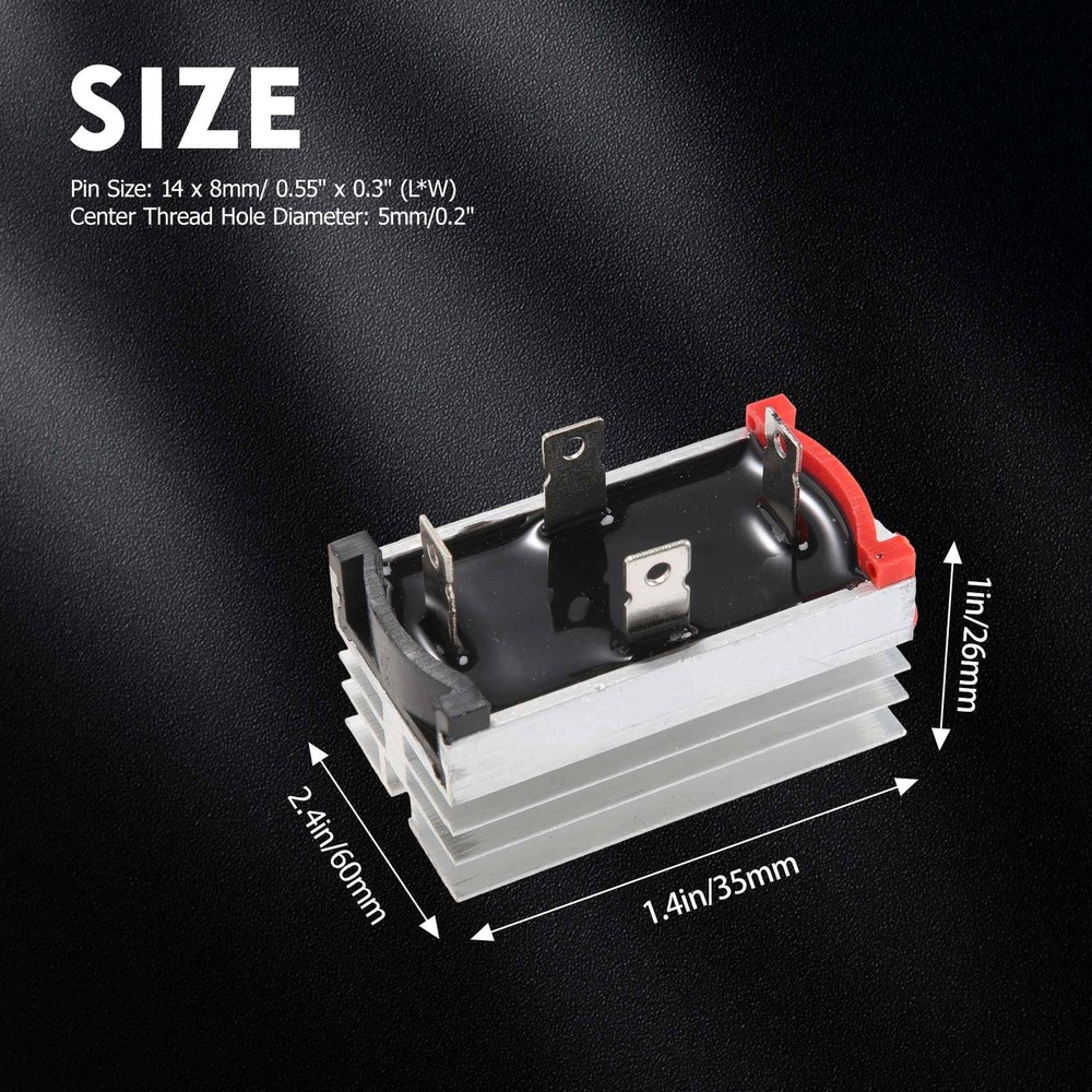 Aluminium Radiator Base Single Phase Bridge Rectifier Diode 75A 10005382