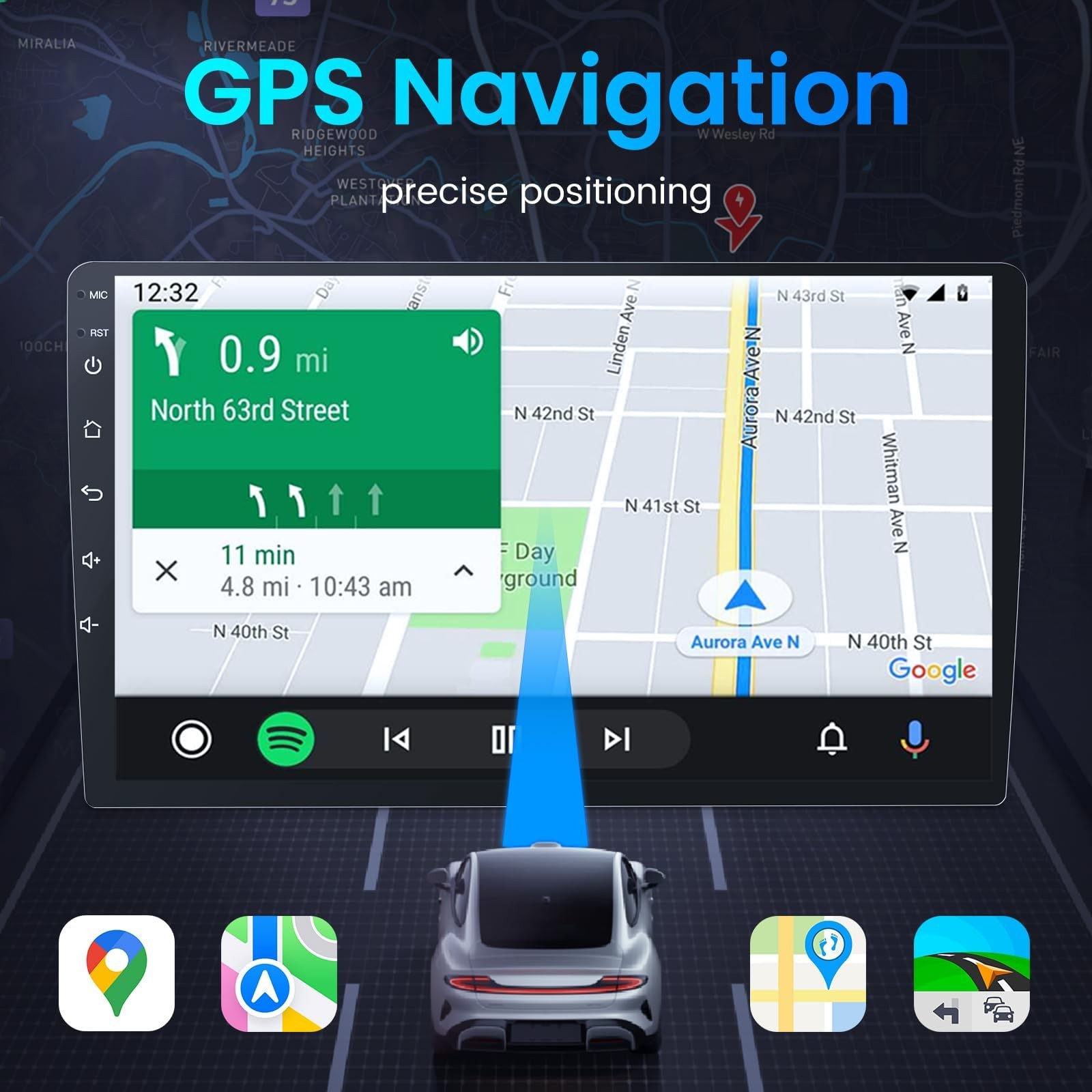 For Toyota 4Runner 2003-2009 With JBL Carplay Android13 Car Stereo Radio GPS 64G