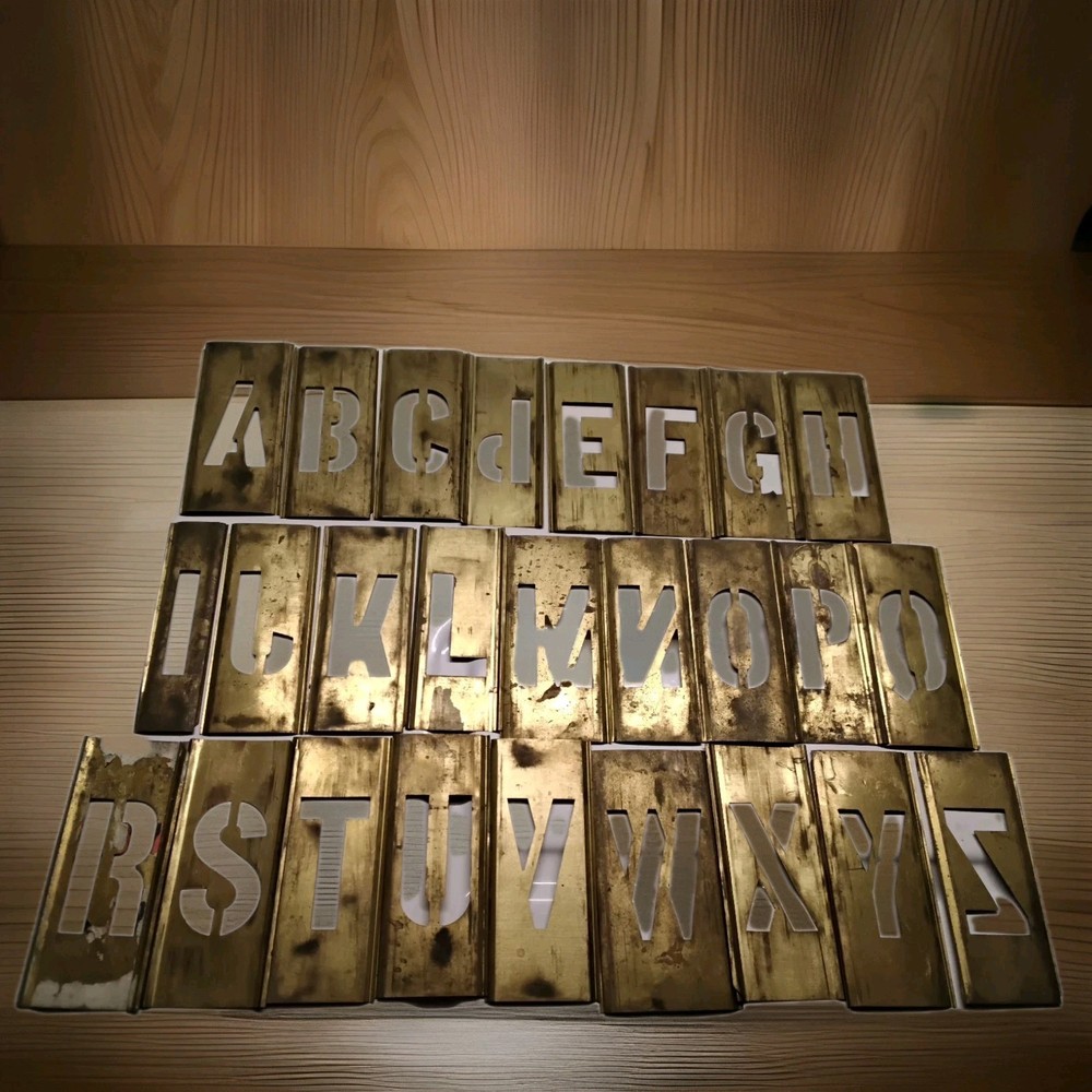 Hanson Reusable Brass Stencils letter, Numbers,@& more.
