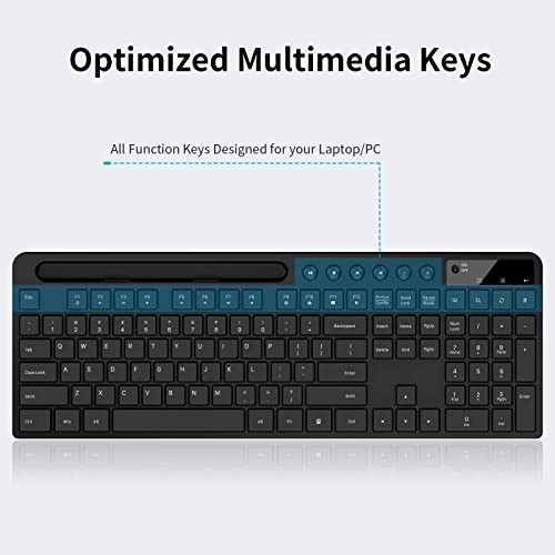 Wireless Keyboard and Mouse Combo, 2.4G Ergonomic Wireless Computer Black