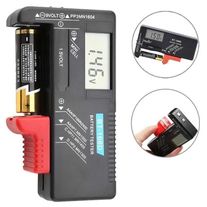 Universal Digital Battery Tester LCD AA AAA C D 9V Checker Tool