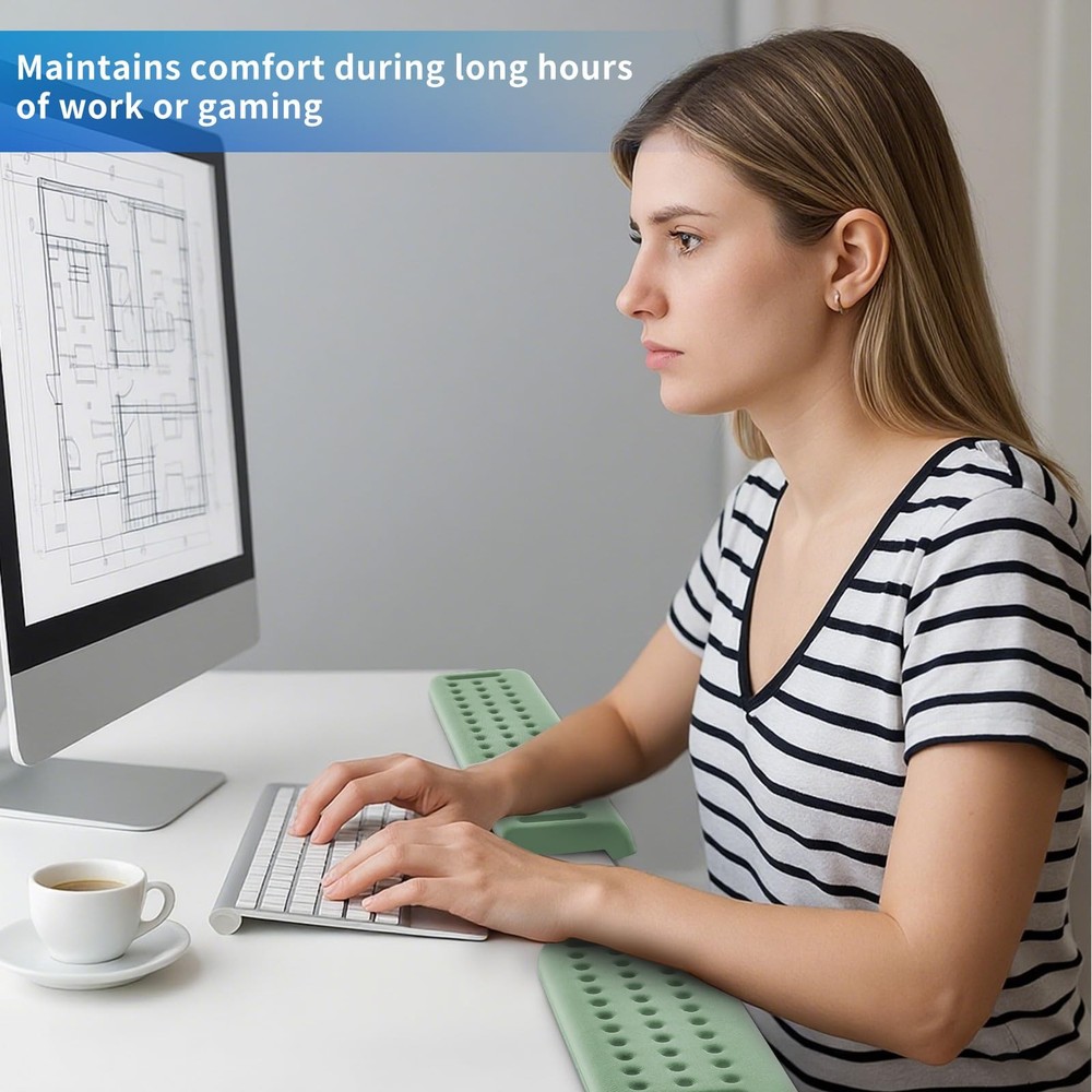 L-Shaped Desk Edge Cushion, 2 Pcs Memory Foam Elbow Support Padding Wrist Com...