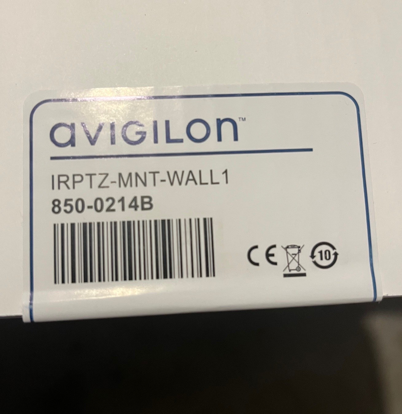 Avigilon IRPTZ-MNT- WALL1 pendant wall mount for dome cameras 850-0214B Sealed