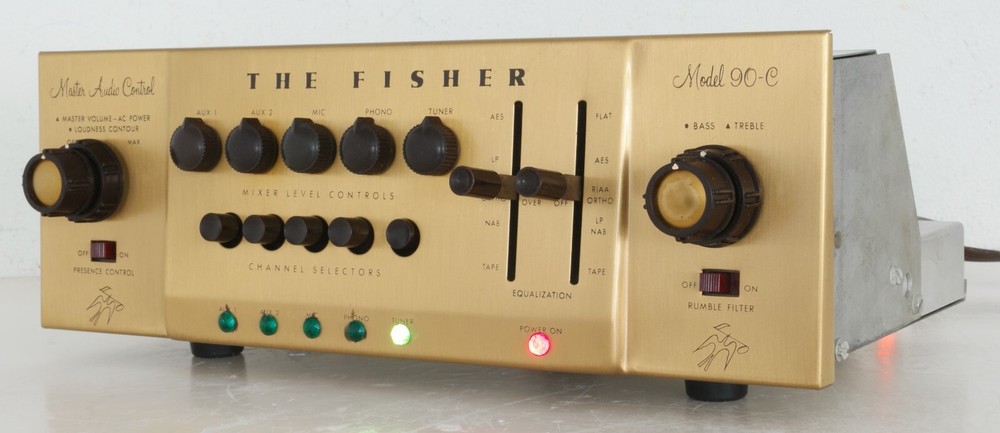 Fisher 90-C Master Audio Control Preamplifier : Partially Recapped