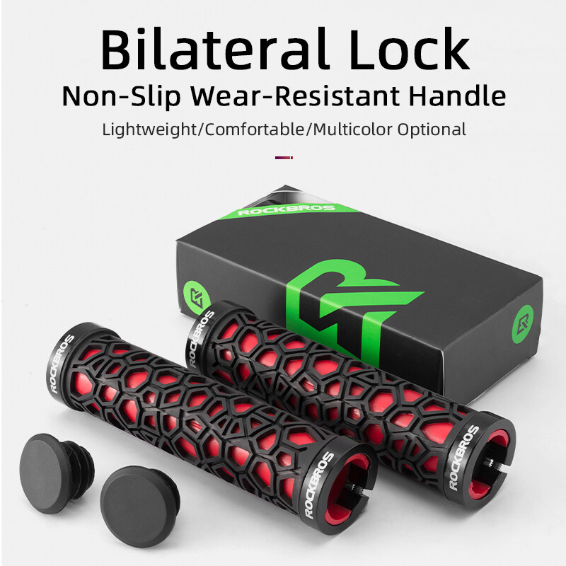ROCKBROS Cycling Handlebar Grips Double Lock Anti Skid Ultraigt Rubber Bike Grip