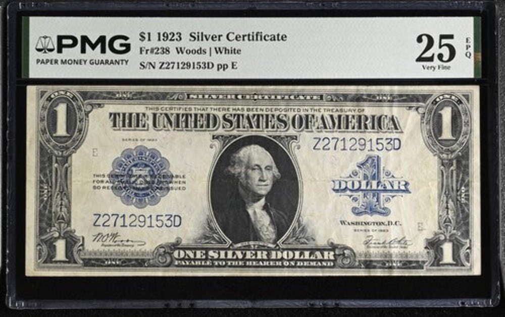 FR 238 1923 $1 Silver Certificate