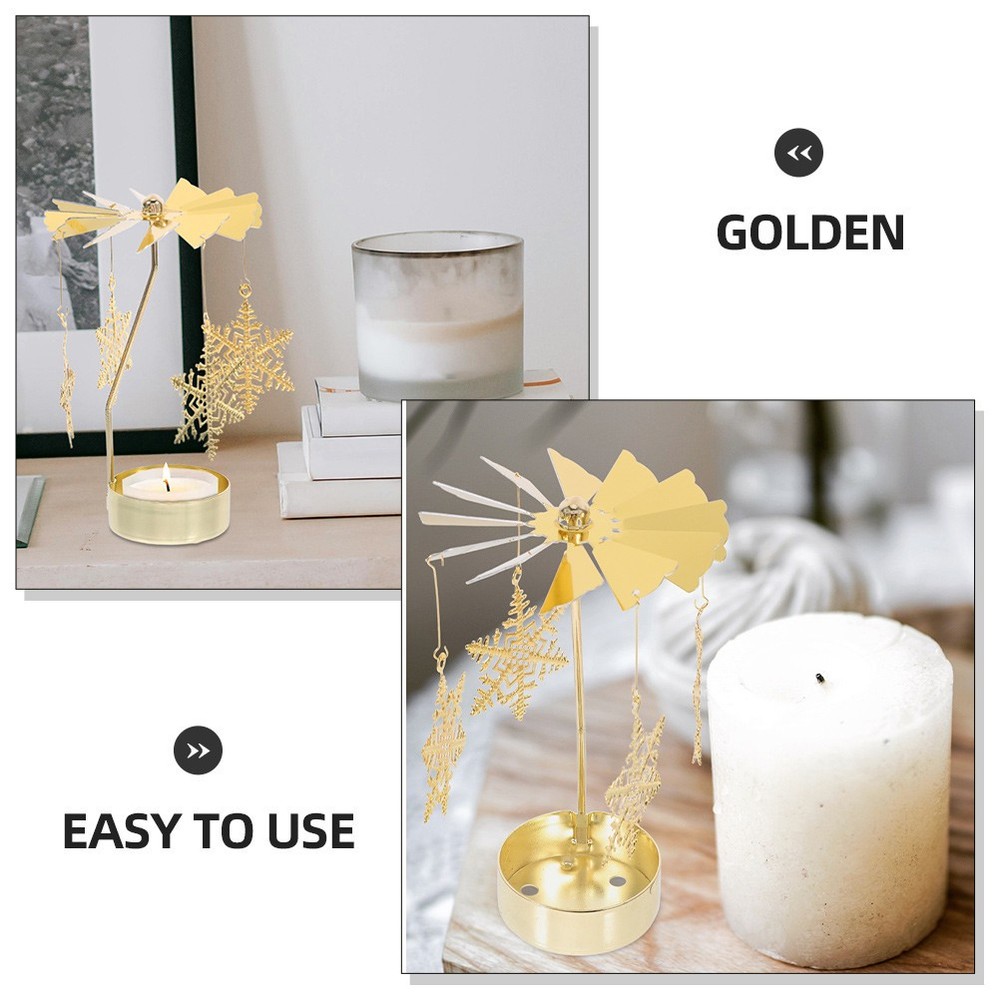 2 Pcs Festive Candleholder for Holidays Elegant Dining Table Decor