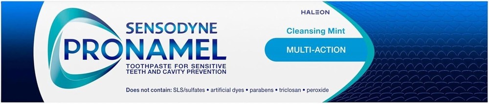 Sensodyne Pronamel Multi-Action Fluoride Toothpaste Cleansing Mint 4 Oz (3 Pack)