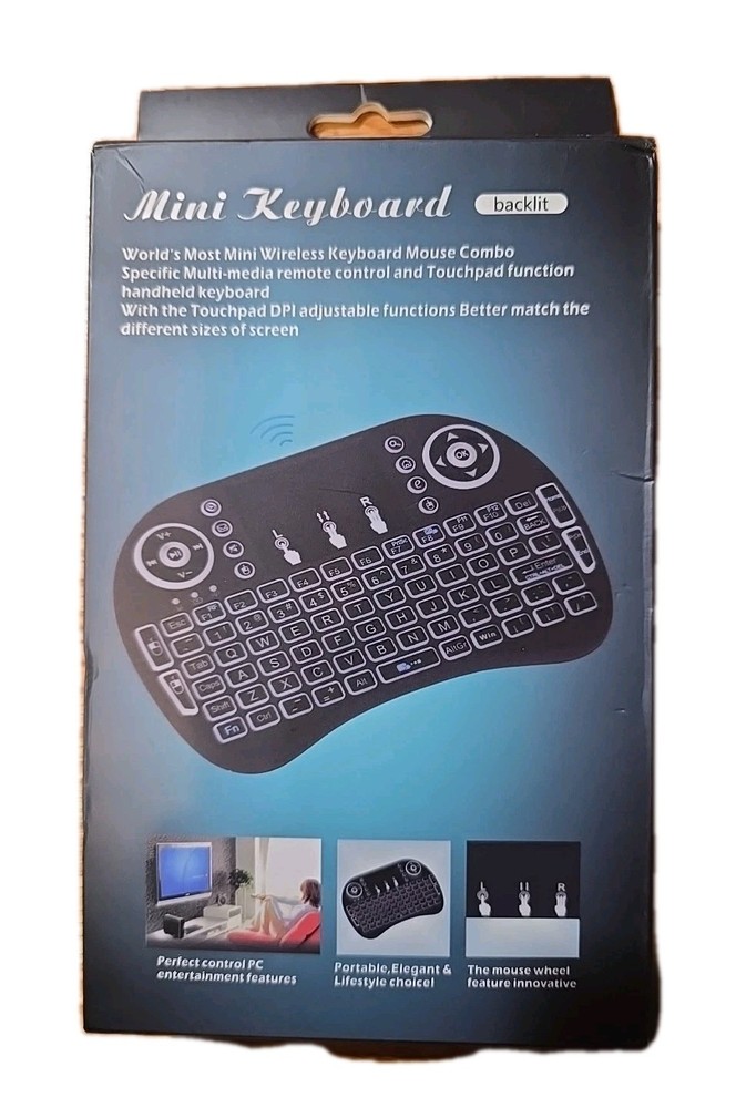Mini Wireless Keyboard Touchpad Backlit Remote for PC Android TV Box Smart TV