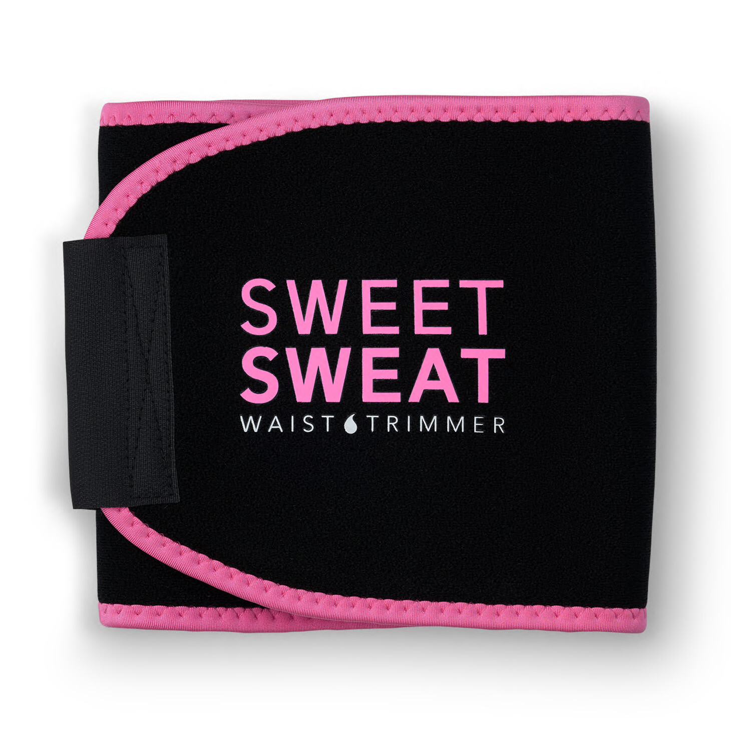 Sweet Sweat Waist Trimmer Band (Women & Men) - Trainer Belt - Black / Pink XL