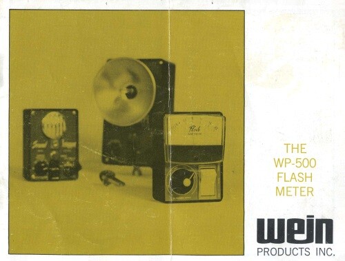 Wein WP-500 Flash Meter Instruction Manual Original