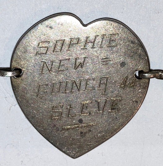 1944 WWII Trench Art US Army or Navy Australia Silver Coins Bracelet New Guinea