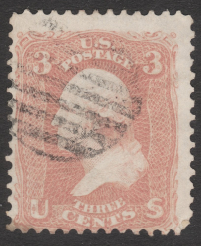 Scott #65 Used 3 Cent 1861-62  Encircled Grid Cancel      65SP12-35