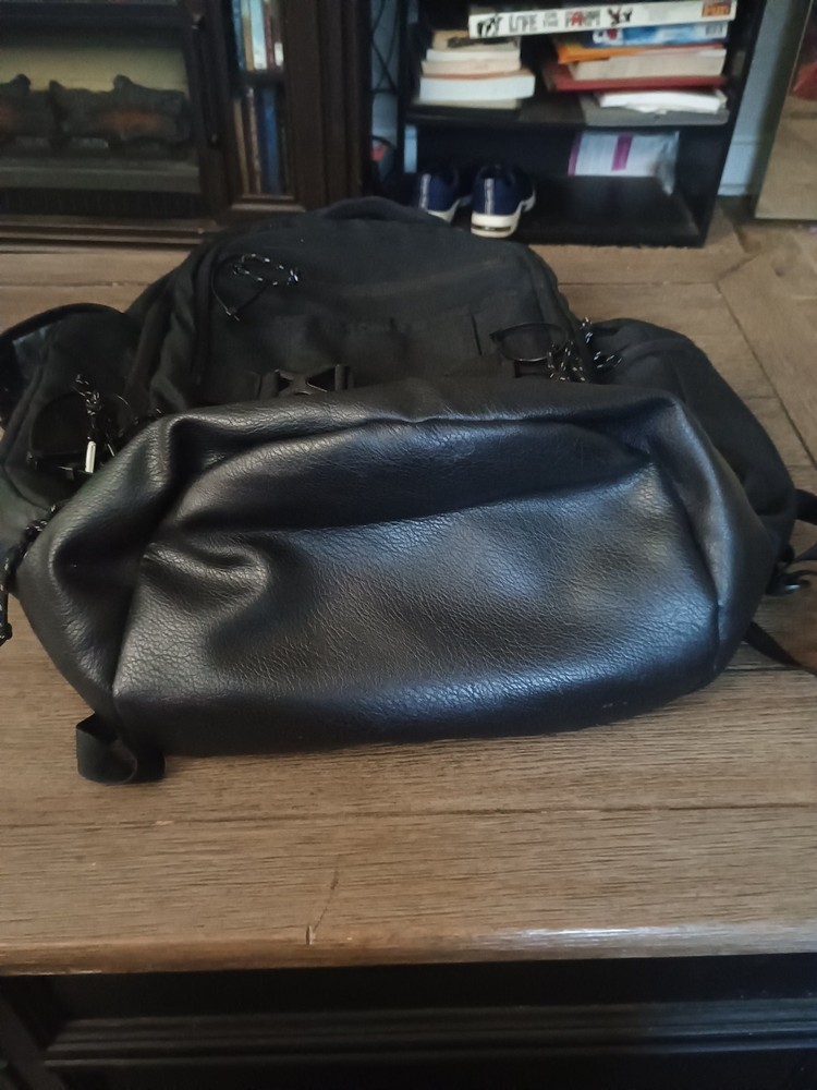 Outdoor Products Leather Bottom Backpack With Multiple Pockets