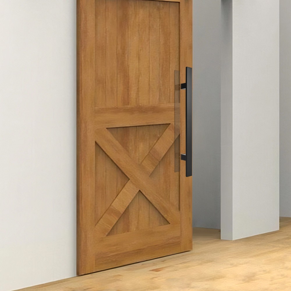 Stainless Steel Double Sided Push Pull Door Handle, H-shaped Door Pull Handle