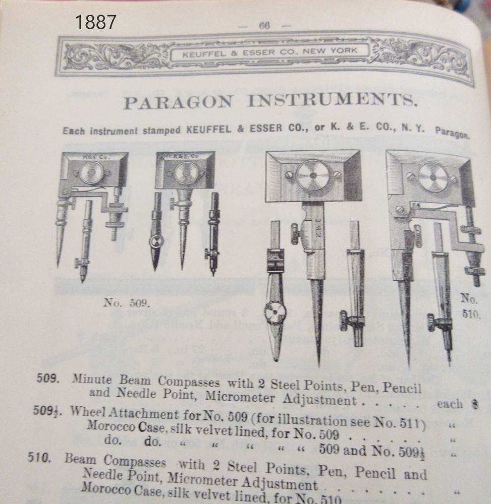 A good set of C1910 K&E Paragon beam compasses