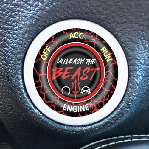Dodge Challenger Charger Durango Red Push Start Button Cover