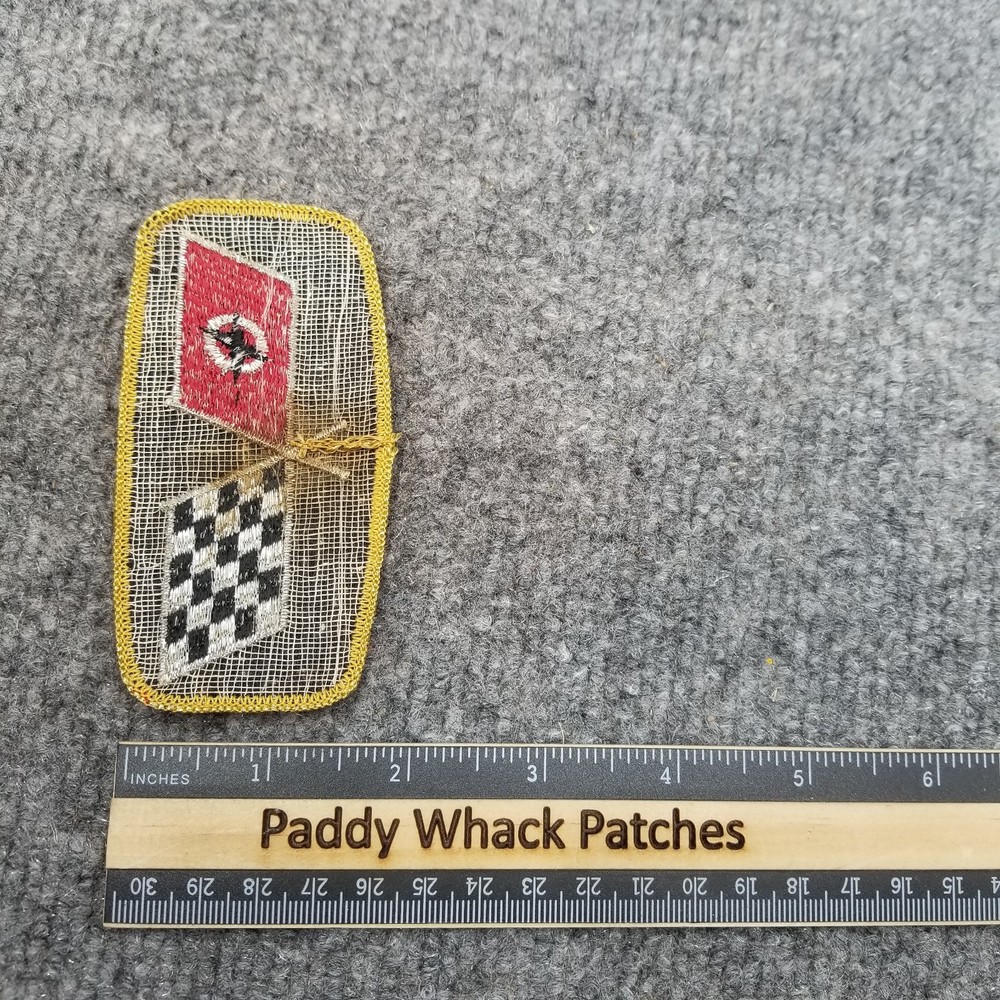 Vintage Autolite Racing Flags Patch Car Auto Checkered 70s 80s AA5