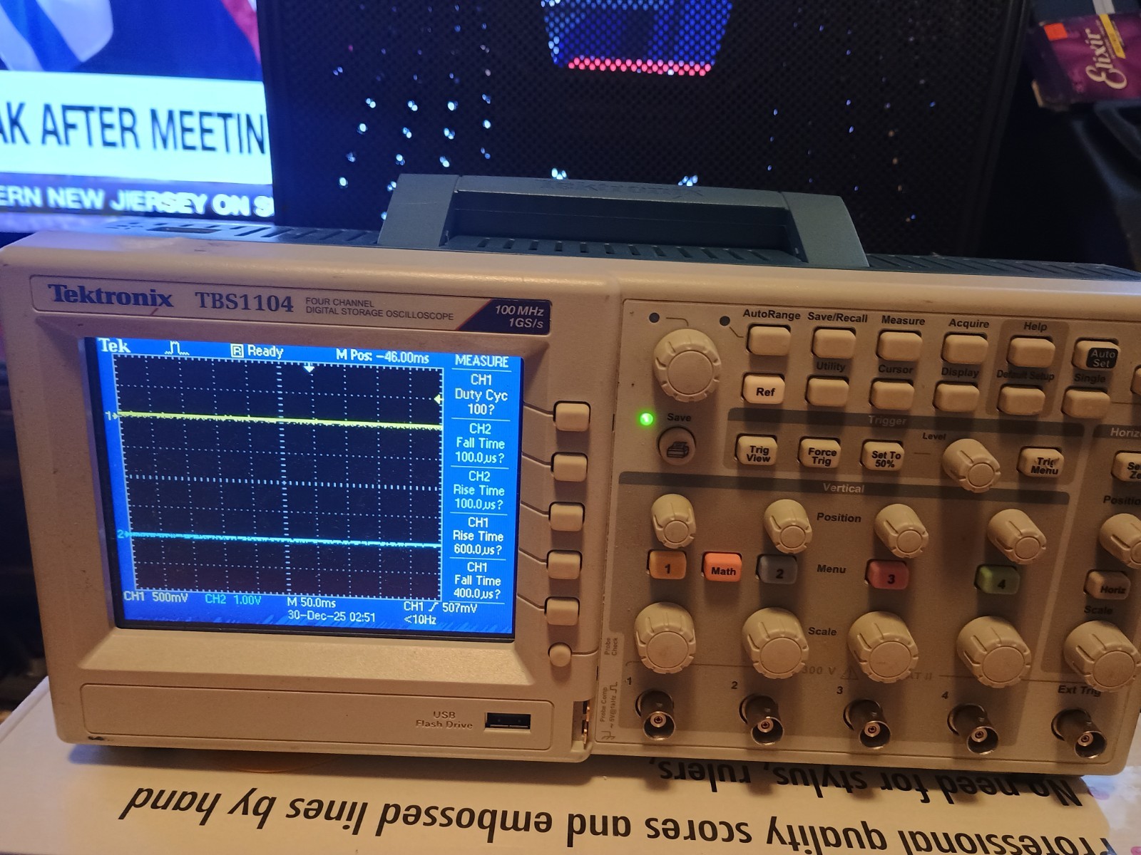 Tektronix TBS 1104 four channel digital storage oscilloscope