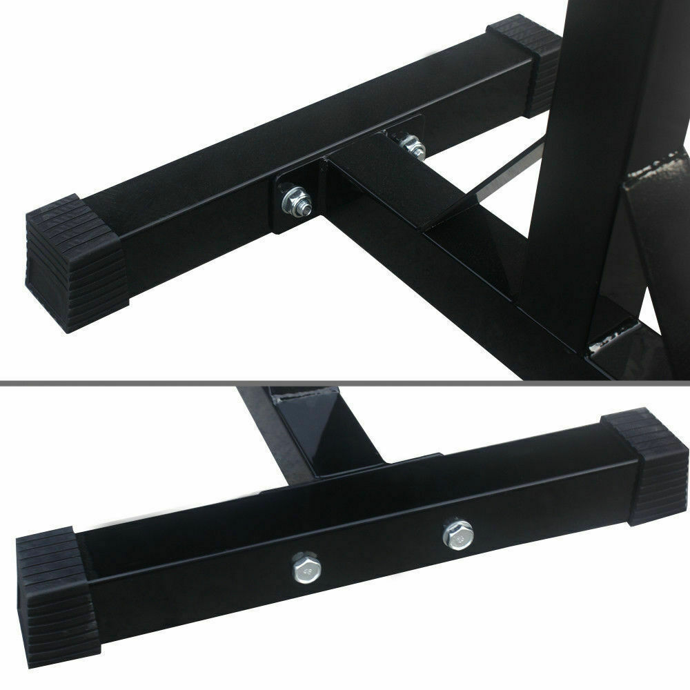 2pcs Adjustable Height Barbell Squat Rack Multi-function Thick Bench Press Stand