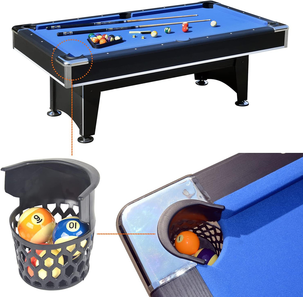 Pool Table Pockets Replacement Pockets for Billiard Table Set of 6 Plastic Web P