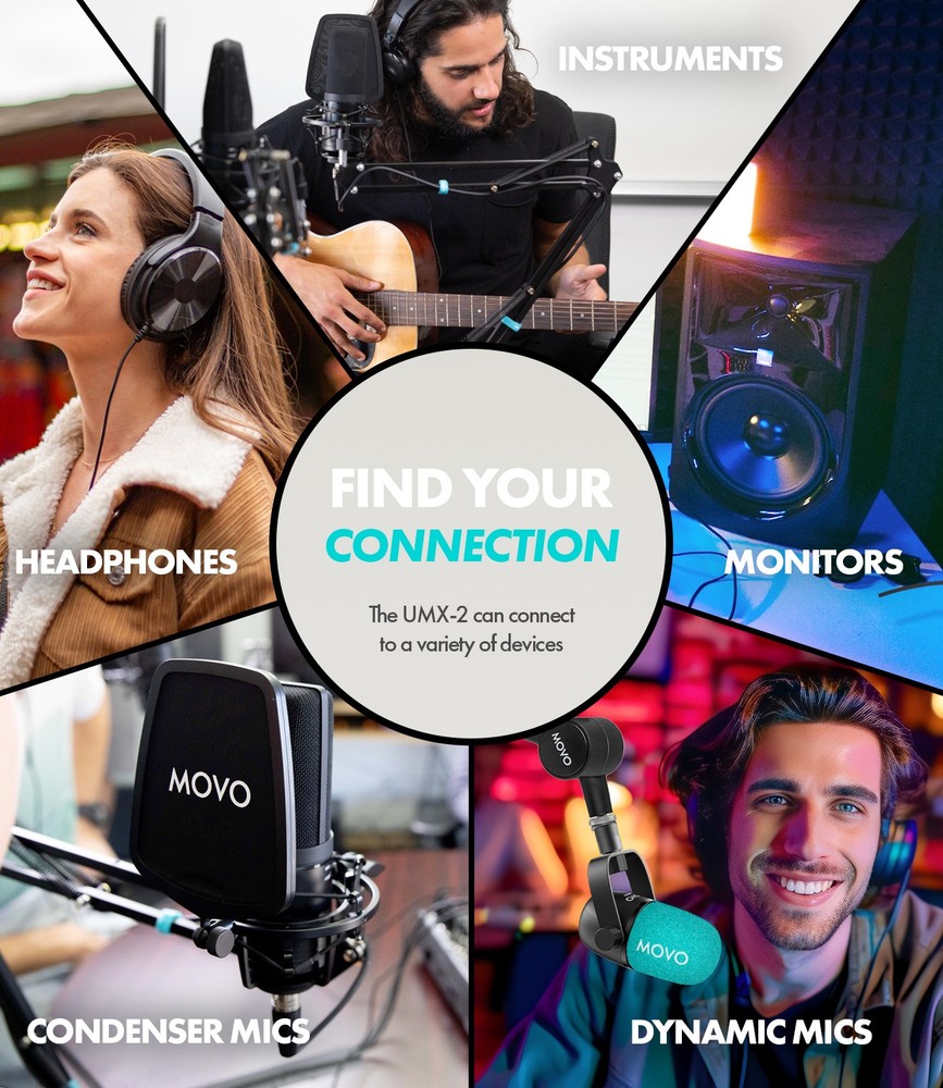 Movo UMX-2 4-Channel USB/USB-C Audio Interface