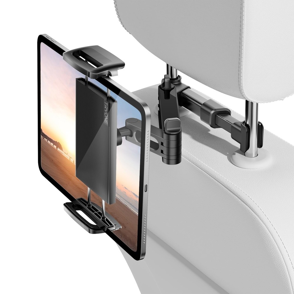 Tryone Car Headrest Tablet Holder Mount Stretchable Backseat Tablets Stand fo...