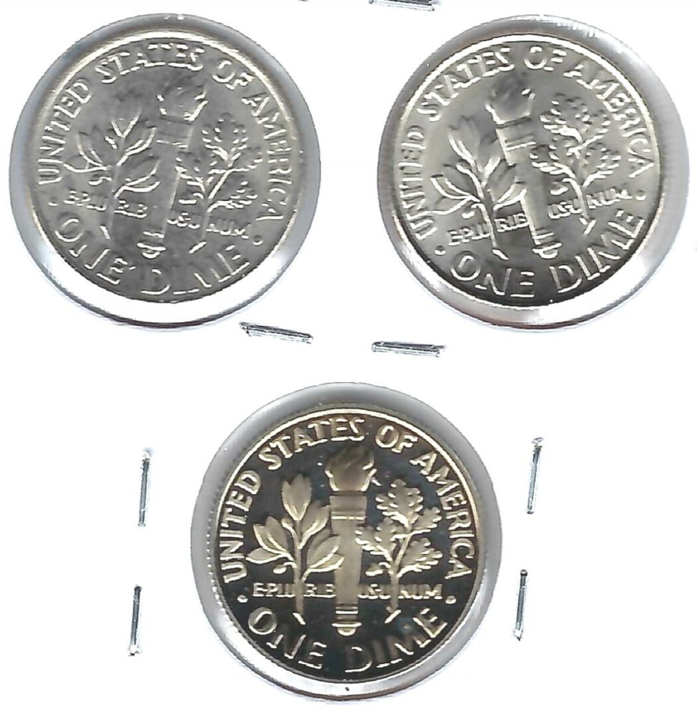 2008 Three Uncirculated Dime Types The San Francisco is From a Proof Set!