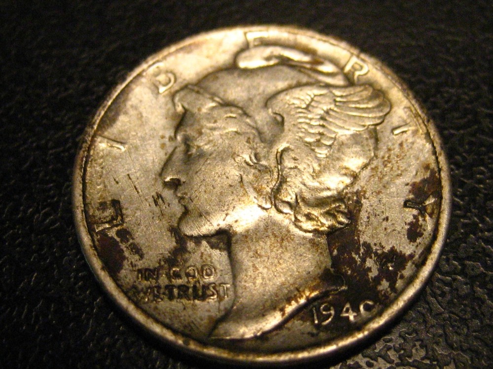 1940-S 90% Silver Mercury Head Dime