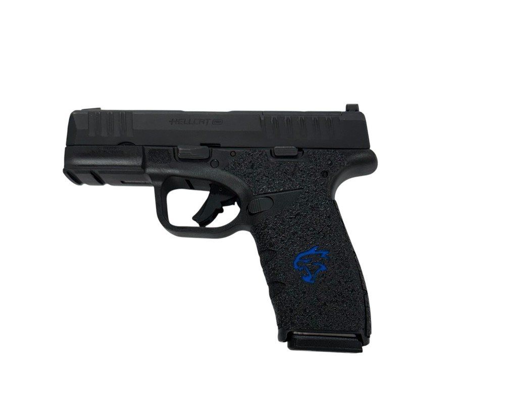HANDLEITGRIPS Textured Sandpaper GRIP for Springfield Hellcat Pro Blue Inserts